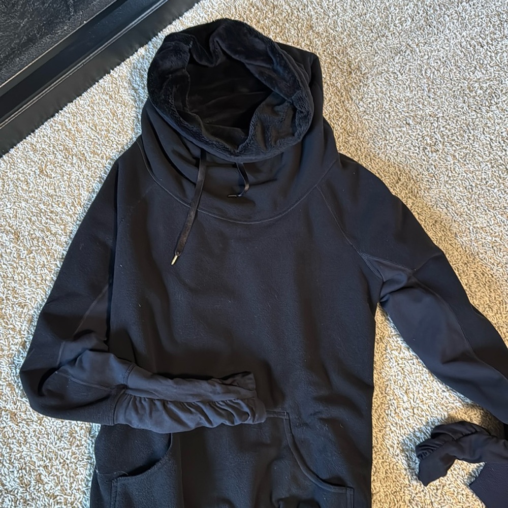 Lululemon fleece pullover with cowl neck